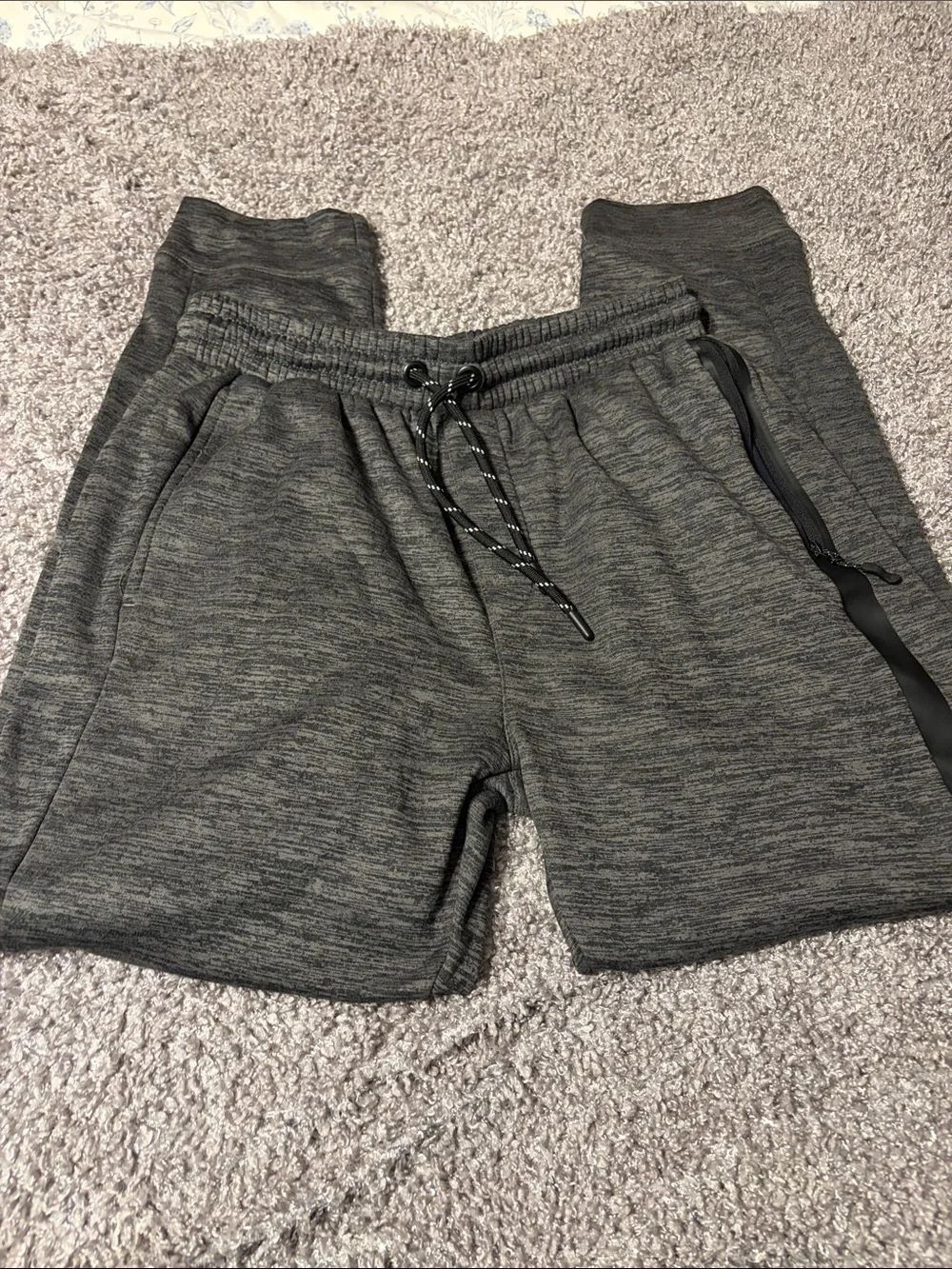 Spalding Heathered Dark Gray Athletic Jogger Shorts